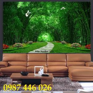 Tranh gạch men phong cảnh hàng cây HP0587