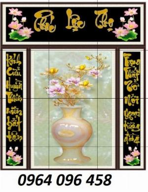 Tranh gạch 3d dán tường phòng thờ - HD33