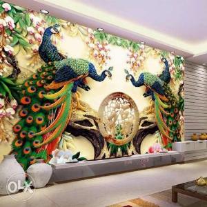 Tranh phong thủy phòng ngủ - tranh gạch 3d ốp tường - CV21