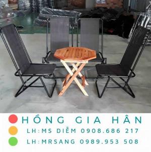 Bàn ghế cafe giá rẻ Hồng Gia Hân BGS24_lưng cao