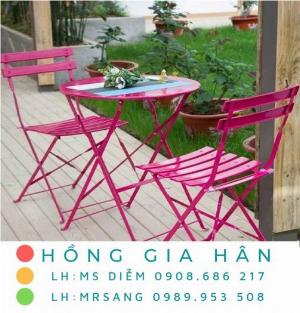 Bàn ghế cafe giá rẻ Hồng Gia Hân BGS32