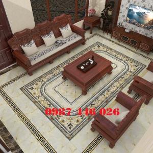 Thảm gạch sàn khắc kim trang trí HP467