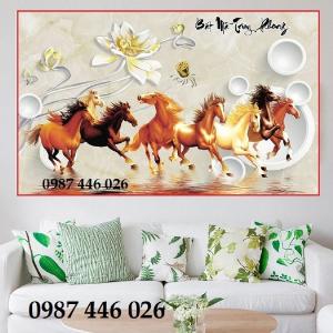 Tranh gạch men ngựa mã đáo thành công ốp tường HP529