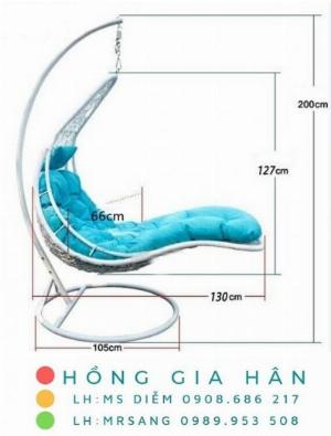 Cần thanh lý xích đu mây nhựa Hồng Gia Hân XD201