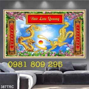 Tranh rồng vàng - gạch tranh ốp bàn thờ 3d