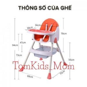 Ghế ăn dặm cho bé U2 babyhop thiết kế chân điều chỉnh độ cao