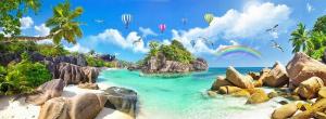 Gạch tranh bãi biển 3d HP07898