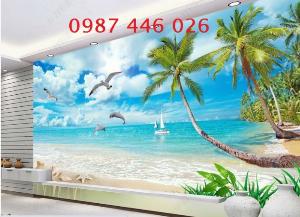 Gạch tranh bãi biển 3d HP07898
