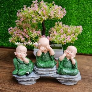 Bộ 03 chú tiểu Tam Không size 10cm / 7cm