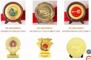 Sản xuất đĩa đồng đúc, Đĩa đồng lưu niệm, đĩa đồng mạ vàng