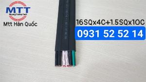 Cáp dẹt cầu trục 16sqx4c+1.5sqx10c dae duk hàn quốc