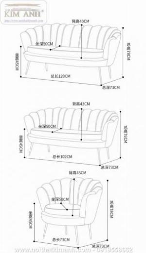 Ghế sofa vỏ sò bọc nỉ cao cấp cho phòng khách tại Phú Giáo - Bình Dương