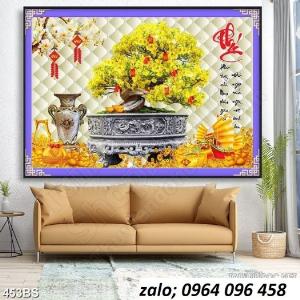 Tranh 5d cây mai - gạch tranh cây mai 5d - HD33