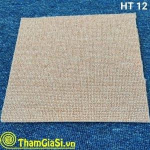 Thảm lót sàn cuộn Indo HT 12 màu Nâu Nhạt (Giá sỉ cho CLB Bida, GYM, Yoga)