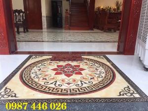 Gạch thảm sàn nhà trang trí hoa văn hình vuông đẹp HP899