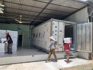 Thùng Container lạnh 20feet chứa thực phẩm đông lạnh