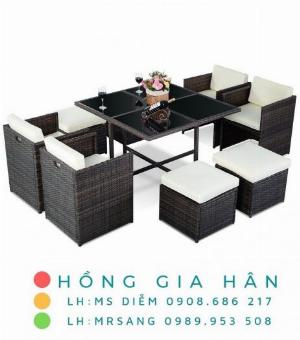 Sofa mây nhựa Hồng Gia Hân SM222