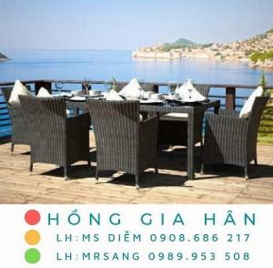 Sofa mây nhựa Hồng Gia Hân SM218