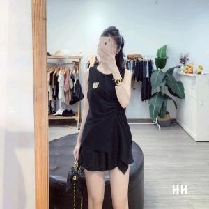 Set Đồ Nữ, Set Đồ Bộ Chất Tăm Áo Ba Lỗ Rúm Phối Quần Ngắn Mặc Siêu Sang_Cực Mát Ngày Hè