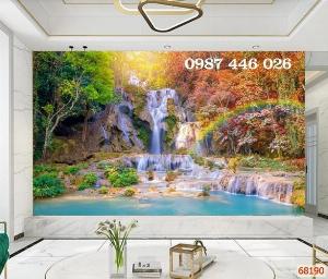 Gạch tranh tường trang trí 3d phòng khách HP799