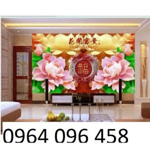 Tranh gạch ốp tường 3d cá chép phong thủy - KNB4