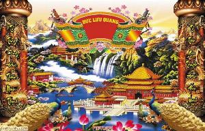 Tranh gạch 3d phòng thờ - gạch tranh 3d phòng thờ - KGD3