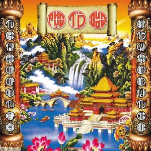 Tranh gạch 3d phòng thờ - gạch tranh 3d phòng thờ - KGD3