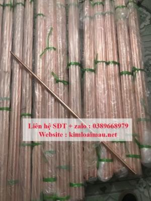 Cọc Tiếp Địa mạ Đồng Đỏ Phi 16 Dài 2,4m Của Việt Nam