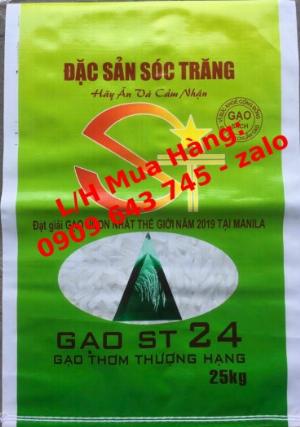 Bao đựng gạo,bao đựng gạo ST 25 có in