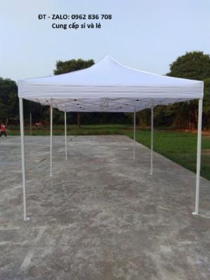 LỀU XẾP DI ĐỘNG (nhà bạt di động, lều di động) kích thước 3mx 3m, khung đen.(may quây xung quanh lều)
