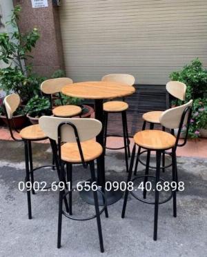 Bộ bàn ghế bar cafe 4 ghế 1 bàn