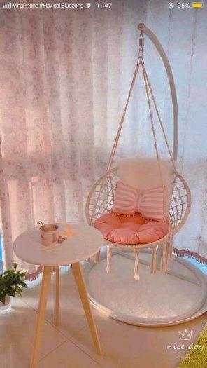 Xích đu đan dây thừng đơn nhiều màu