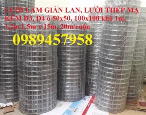 Lưới thép dây 1ly ô 10x10, 20x20, Lưới hàn bọc nhựa, Lưới hàn mạ kẽm, Lưới chống nứt
