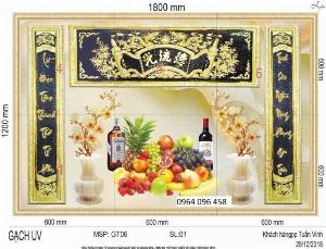 Tranh gạch 3d câu đối phòng thờ - 6CMN