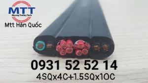 Cáp dẹt cầu trục 4sqx4c+1.5sqx10c dae duk hàn quốc