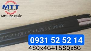 Cáp dẹt cầu trục 4sqx4c+1.5sqx8c dae duk hàn quốc