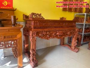 Sập thờ tứ linh gỗ hương đá cao cấp VIP