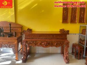Sập thờ tứ linh gỗ hương đá cao cấp VIP