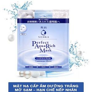 Mặt nạ Senka ngăn ngừa lão hóa giảm sạm nám và phục hồi độ ẩm cho da Perfect AQua Rich Mask Luminous Moist 23g