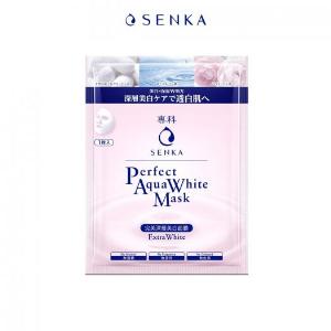 Mặt nạ Senka dưỡng da trắng hồng Perfect Aqua White Mask Extra White 23g