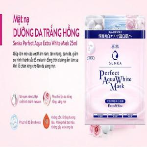 Mặt nạ Senka dưỡng da trắng hồng Perfect Aqua White Mask Extra White 23g