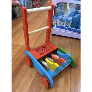 Xe Tập Đi Bằng Gỗ 3 Con Gà Cao Cấp Cho Bé Yêu