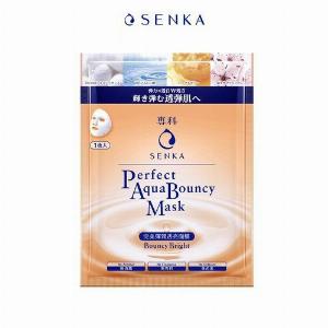 Mặt nạ Senka cấp ẩm dưỡng trắng và đàn hồi Perfect Aqua Bouncy Mask Bouncy Bright 23g