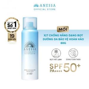 Xịt chống nắng Anessa bảo vệ hoàn hảo toàn thân dạng bọt Perfect UV Sunscreen Bubble Spray SPF 50+ PA++++