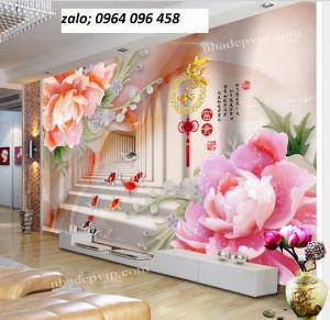 Tranh gạch 3d phong thủy phòng khách phòng ngủ - NVC3