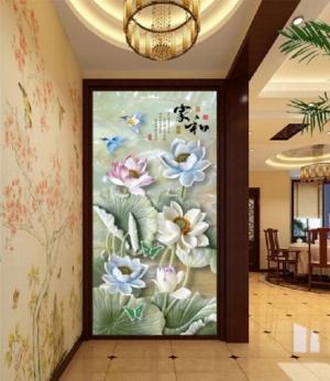 Tranh hoa ngọc 3d - tranh gạch 3d hoa ngọc - TGV4