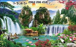 Tranh gạch 3d phong thủy mệnh mộc - 654XM