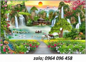 Tranh gạch 3d phong thủy mệnh mộc - 654XM