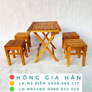 Bàn ghế cafe cóc cực xịn xò Hồng Gia Hân C112