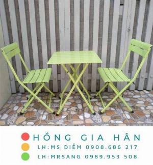 Bàn ghế cafe, trà sữa giá rẻ Hồng Gia Hân C124